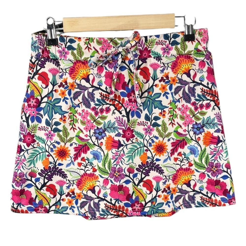 Jess Lea Womens Floral Skort Multicolor Botanical Print Active Summer Size M